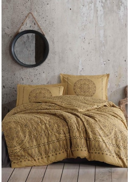 Ranforce Nevresim Takımı Çift Kişilik Merit V1 - Hardal