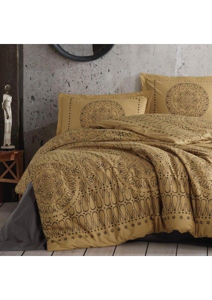 Ranforce Nevresim Takımı Çift Kişilik Merit V1 - Hardal fiyatları