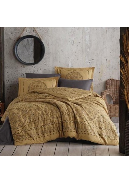 Ranforce Nevresim Takımı Çift Kişilik Merit V1 - Hardal fırsatları