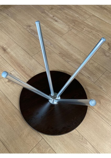 Ø50 Mdf Tablalı Aluminyum Sehpa  Yükseklik 50 cm