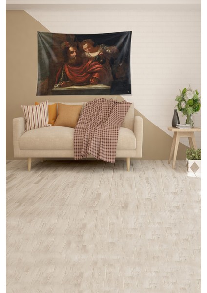 Çok Renkli Kadeh Doldurma Desenli Leke Tutmaz Kadife Kumaş Duvar Örtüsü Duvar Halısı Tapestry