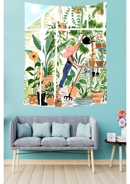 Bohem Iskandinav Dekor Bitki Evi Leke Tutmaz Kumaş Duvar Örtüsü Duvar Halısı Tapestry modelleri