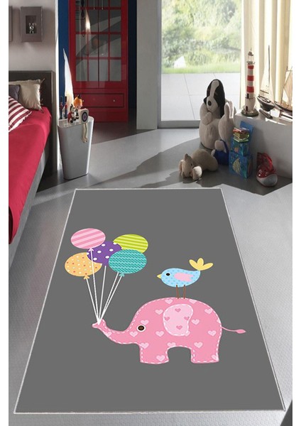 Desenli Renkli Dijital Baskı Yıkanabilir Kaymaz Taban Modern Çocuk Halısı Ve Yolluk.