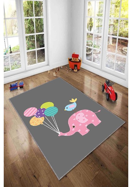 Desenli Renkli Dijital Baskı Yıkanabilir Kaymaz Taban Modern Çocuk Halısı Ve Yolluk.