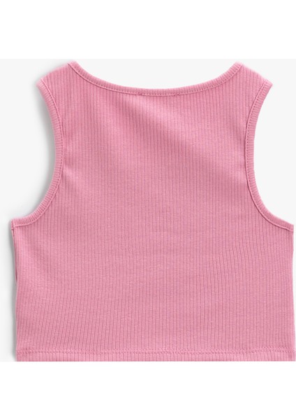 Crop Üst Pencere Detaylı Kolsuz Pamuklu Ribanalı fiyatları