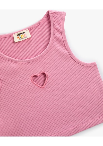 Crop Üst Pencere Detaylı Kolsuz Pamuklu Ribanalı modelleri