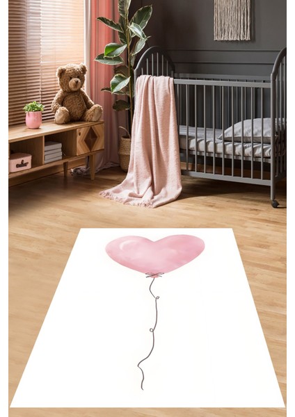Beyaz Zemin Kalp Desen Minimalist Yıkanabilir Kaymaz Taban Leke Tutmaz Çocuk Odası Halısı fiyatları