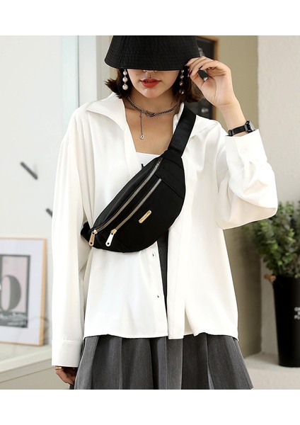 Kadınlar Için Çok Yönlü Bel Çantası Oxford Kumaş Omuz Çantası Çok Katmanlı Bozuk Para Cep Telefonu Crossbody Çanta (Yurt Dışından) modelleri