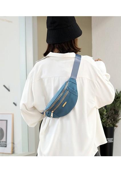 Kadınlar Için Çok Yönlü Bel Çantası Oxford Kumaş Omuz Çantası Çok Katmanlı Bozuk Para Cep Telefonu Crossbody Çanta (Yurt Dışından)