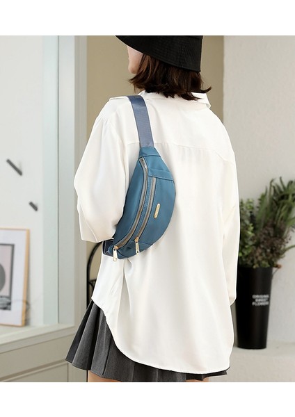Kadınlar Için Çok Yönlü Bel Çantası Oxford Kumaş Omuz Çantası Çok Katmanlı Bozuk Para Cep Telefonu Crossbody Çanta (Yurt Dışından)