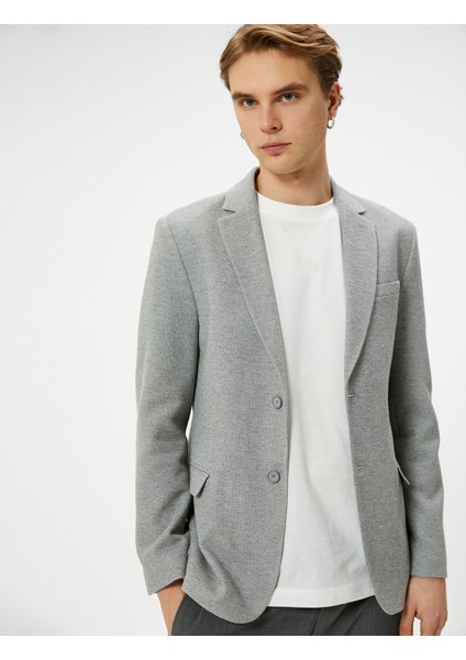 Blazer Ceket Slim Fit Cep Detaylı Düğmeli fiyatları