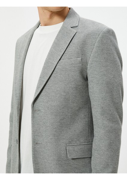 Blazer Ceket Slim Fit Cep Detaylı Düğmeli indirimleri