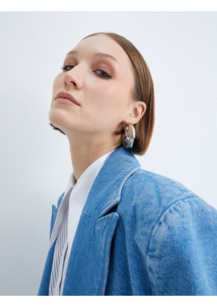 Kot Blazer Ceket Ters Yaka Kruvaze Cep Detaylı Rahat Kalıp fiyatları