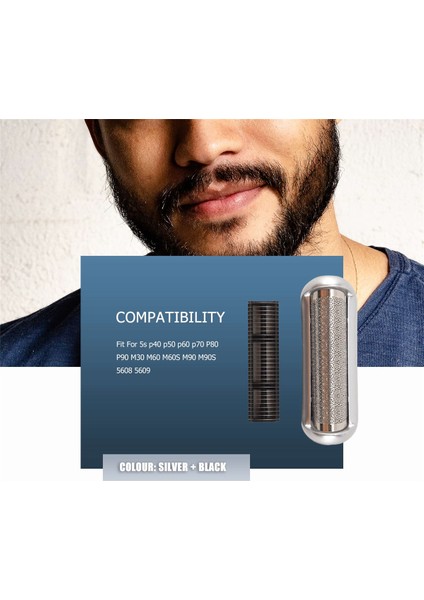 Braun 5s P40 P50 P60 P70 P80 P90 M60 Için Tıraş Bıçağı Kesici Folyo Kiti (Yurt Dışından) modelleri