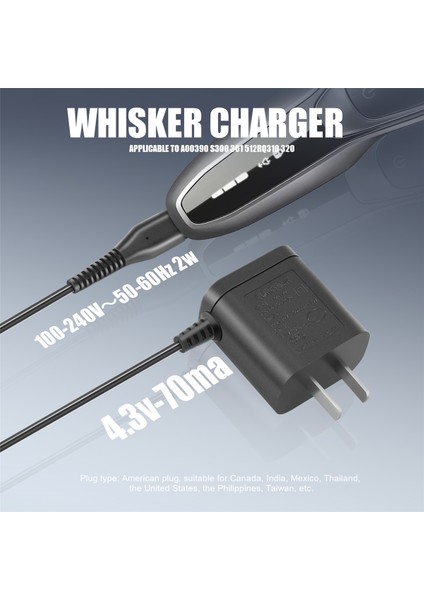 Philips Norelco Tıraş Makinesine Uygun, Şarj Adaptörü Abd Fişi (Yurt Dışından) fırsatları