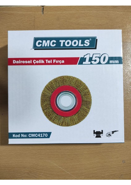 Dairesel Çelik Tel Fırça 150 mm Kaliteli Orjinal 1 Adet