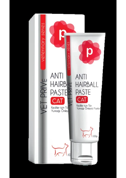 Vet Prive Anti-Hairball Malt Paste/ Kediler Için Tüy Yumağı Önleyici Malt Macun 100 gr (Tüy Sağlığı Destekleyici)