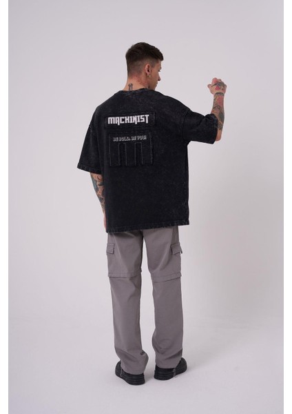 Erkek Be Bold Be You Yıkmalı Oversize Asphalt Tişört modelleri