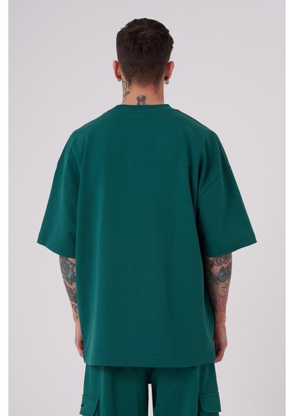 Erkek Machinist Dollar Basic Oversize Petrol Yeşili Tişört fiyatları