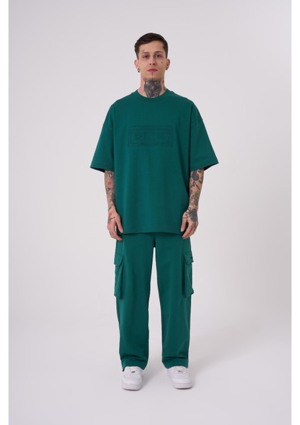Erkek Machinist Dollar Basic Oversize Petrol Yeşili Tişört modelleri