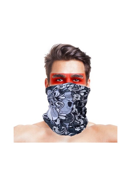 TSM Store Baf Bandana Kafatası Yapraklı Maske (Clz)