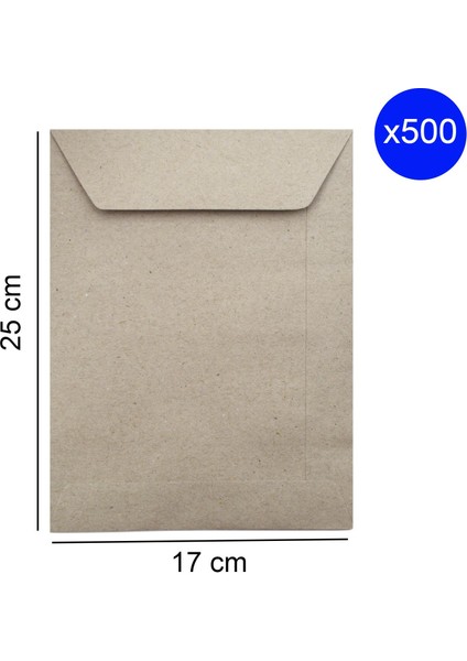 Torba Zarf 17X25 Kraft 90 gr Silikonlu 500 Lü(1 Koli)