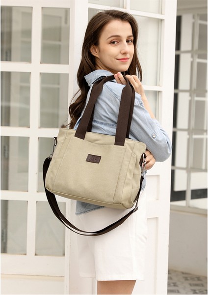 Yeni Saf Pamuk Kanvas Çanta Kadın Çantası Rahat Taşınabilir Omuz Çantası Çok Yönlü Crossbody Çanta Retro Büyük Çanta Moda (Yurt Dışından) fiyatları