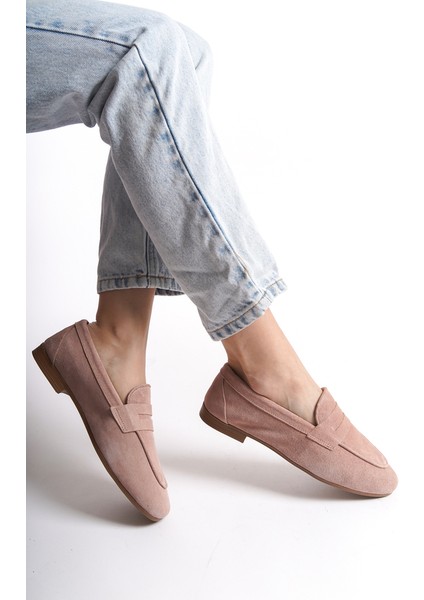 Kadın Süet Loafer & Babet PUDRA-MCMNG2103-PD