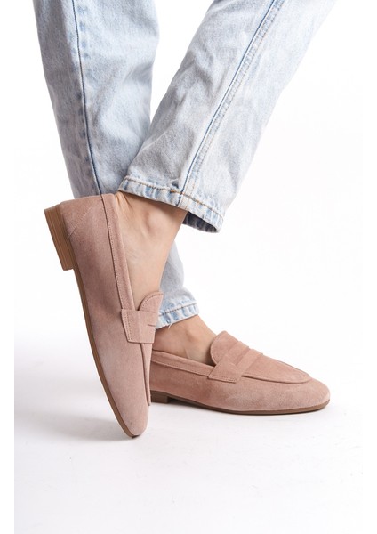 Kadın Süet Loafer & Babet PUDRA-MCMNG2103-PD