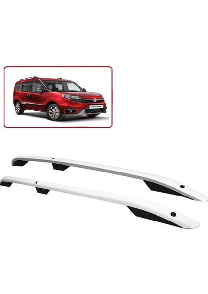 Fiat doblo 3 maxi tavan çıtası port bagaj taşıyıcı uzun gri 2015+