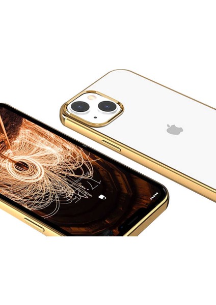 iPhone 13 Mini - Uyumlu Bthm Store Pixel Kapak-Gold