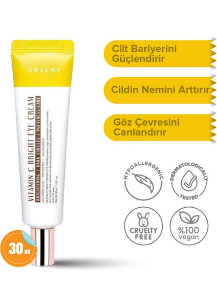 Vitamin C Bright Eye Cream C Vitaminli Aydınlatıcı Leke Karşıtı Ve Koyu Halka Karşıtı Göz Kremi Vitamin C Eye Cream 30ml