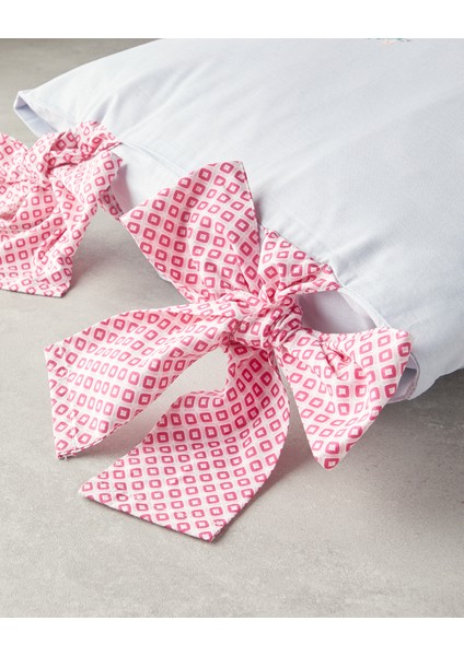 Mystic Rose Kombin Pamuklu Bağcıklı 2'li Yastık Kılıfı 50X70 cm Mavi modelleri