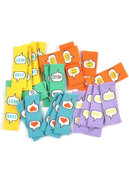 50 Adet 2 Stil Olorful Sevimli Mesaj Desen Nakış Etiketleri Dikiş Konfeksiyon Etiket Giysileri El Yapımı Dıy Bayrak Çantaları Giyim Etiketleri El Sanatları (Yurt Dışından) fiyatları