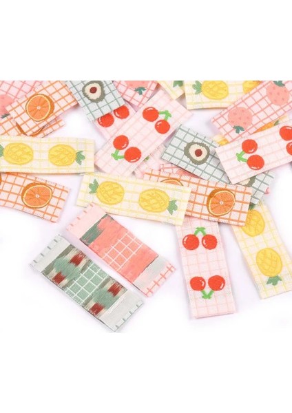 No.4 Tarzı Meyve Nakış Kirazavokado Etiketleri Dikiş Aksesuarları Yıkanabilir Bakım Çantaları Giysi El Yapımı El Sanatları Konfeksiyon Etiketleri (Yurt Dışından) fiyatları