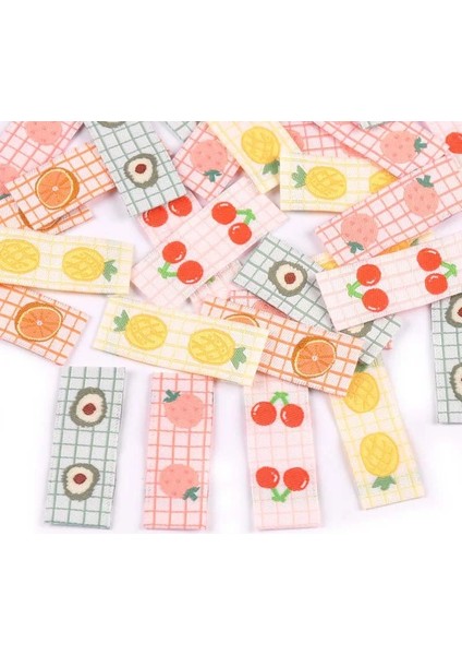 No.4 Tarzı Meyve Nakış Kirazavokado Etiketleri Dikiş Aksesuarları Yıkanabilir Bakım Çantaları Giysi El Yapımı El Sanatları Konfeksiyon Etiketleri (Yurt Dışından) modelleri