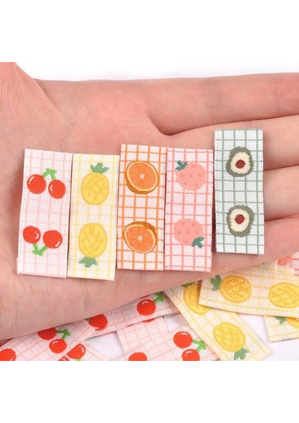 No.4 Tarzı Meyve Nakış Kirazavokado Etiketleri Dikiş Aksesuarları Yıkanabilir Bakım Çantaları Giysi El Yapımı El Sanatları Konfeksiyon Etiketleri (Yurt Dışından) indirimleri