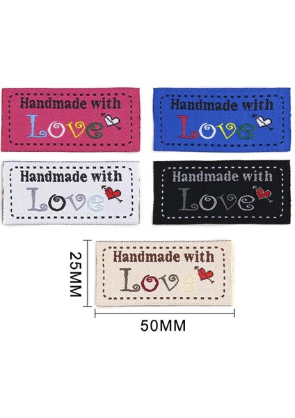 Mavi Stil El Yapımı Etiket Giyim Etiketleri Giysiler Için Aşk Etiketi ile El Yapımı Örme Şapka Çantaları Dikiş Aksesuarları 50*25 mm (Yurt Dışından) fırsatları