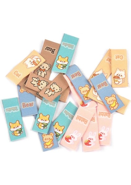 No.1 Tarzı Karışık Rabbitbear Karikatür Nakış Etiket Dikiş Aksesuarları Giysi Çantaları Için Yıkanabilir Bakım Etiketi El Yapımı Dıy Zanaat (Yurt Dışından) fiyatları