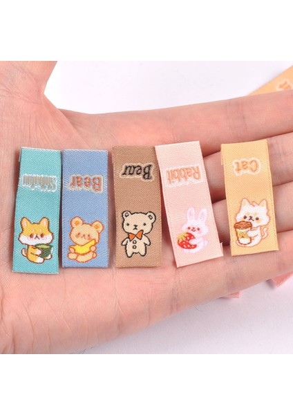 No.1 Tarzı Karışık Rabbitbear Karikatür Nakış Etiket Dikiş Aksesuarları Giysi Çantaları Için Yıkanabilir Bakım Etiketi El Yapımı Dıy Zanaat (Yurt Dışından) fırsatları