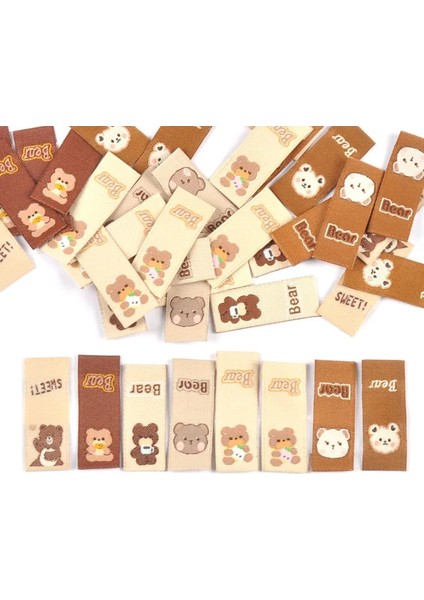 50 Adet 7 Stil Çok Güzel Hayvan Ayı Nakış Etiketleri Dikiş Konfeksiyon Etiketi Giysi Ayakkabı Çanta Etiketleri El Yapımı Dıy Zanaat (Yurt Dışından) modelleri