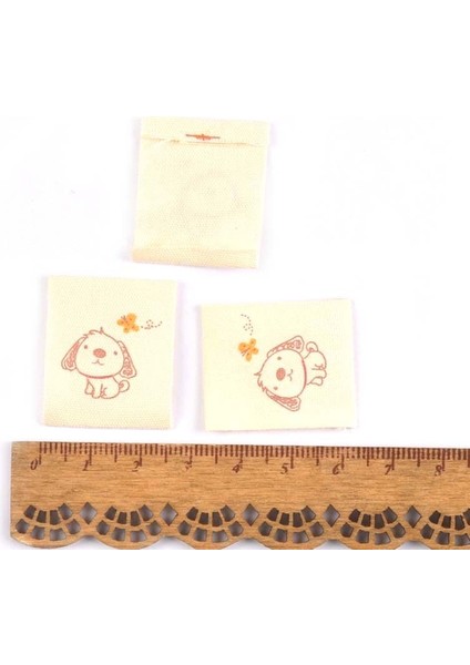 No.1 Tarzı Bej Giyim Etiketleri Karikatür Baskı Pamuklu Dokuma Etiketleri Giysi Çantaları Dıy Dikiş Aksesuarları Ayakkabı Çantaları Etiketi (Yurt Dışından)