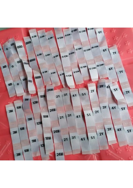 Not Stili Beyaz Polyester Kumaş Beden Etiketi Bebek Giyim Dokuma Etiketleri Nb (Yurt Dışından) modelleri