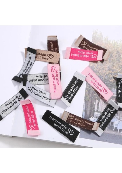 Beyaz Stil Çok Brownwhiteblackfuchsia El Yapımı Etiket Bezi Giyim Etiket Baskı Etiketi Dıy Dikiş El Sanatları Aksesuarları (Yurt Dışından) fiyatları