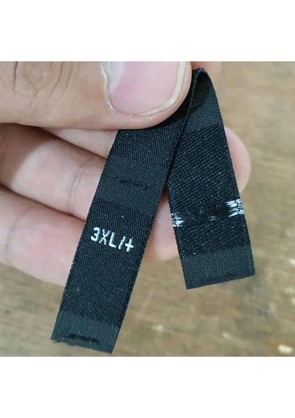Xs-S Stili Siyahbeyaz Şam Polyester Kumaş Çift Boyutlu Etiket Giyim Etiketleri Xsxlxl 3xl+ (Yurt Dışından)