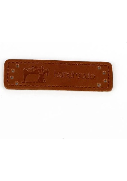 Makine 5 x 1.5cm Tarzı El Yapımı Etiketler Giysi Konfeksiyon Pu Deri Etiketler El Yapımı Etiketler Kot Çanta Ayakkabı Dıy Dikiş Aksesuarları Malzemeleri (Yurt Dışından)