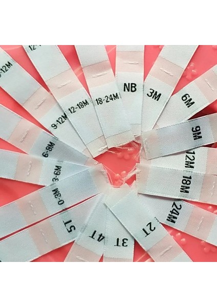 3-6m Tarzı Beyaz Polyester Kumaş Beden Etiketi Bebek Giyim Dokuma Etiketleri Nb (Yurt Dışından) fırsatları