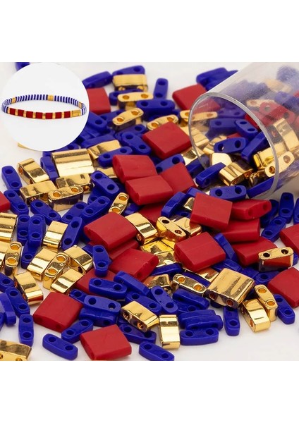TLMIX27 Stili 5 Gram Taidian Miyuki Yarım Tila Boncuk Çok Renkli Moda Küpe Yaratıcılık Cam Boncuk 5 Gram Çanta (Yurt Dışından)