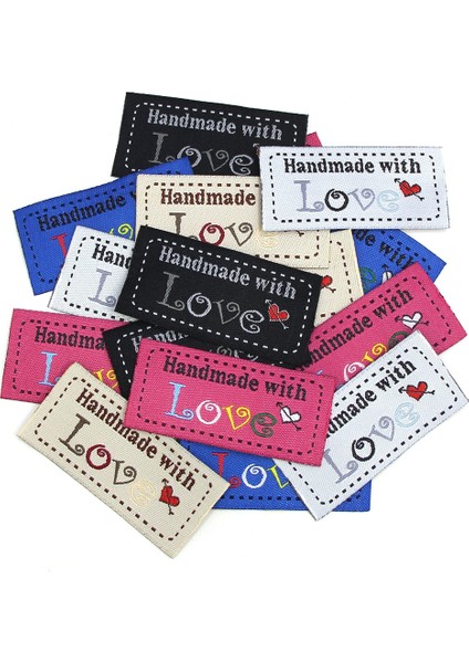 Beyaz Stil El Yapımı Etiket Giyim Etiketleri Giysiler Için Aşk Etiketi ile El Yapımı Örme Şapka Çantaları Dikiş Aksesuarları 50*25 mm (Yurt Dışından) modelleri