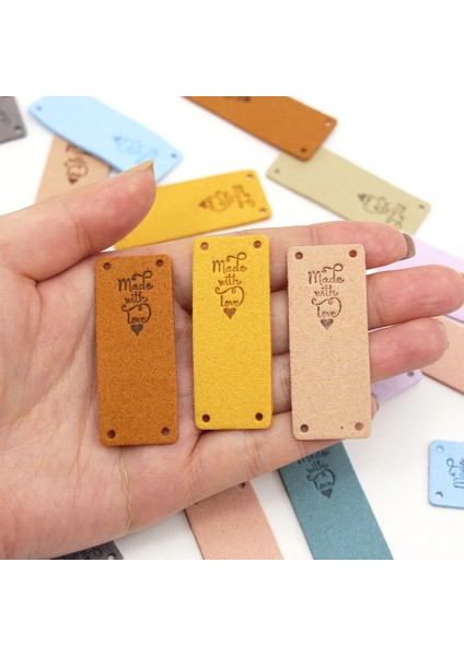 No.9 Tarzı El Yapımı Aşk Etiketleri Etiketleri Şapkalar Örme El Yapımı Deri Etiket Dikiş Etiketleri Dekoratif Giysiler Hediyeler Çanta 2*5cm (Yurt Dışından) indirimleri